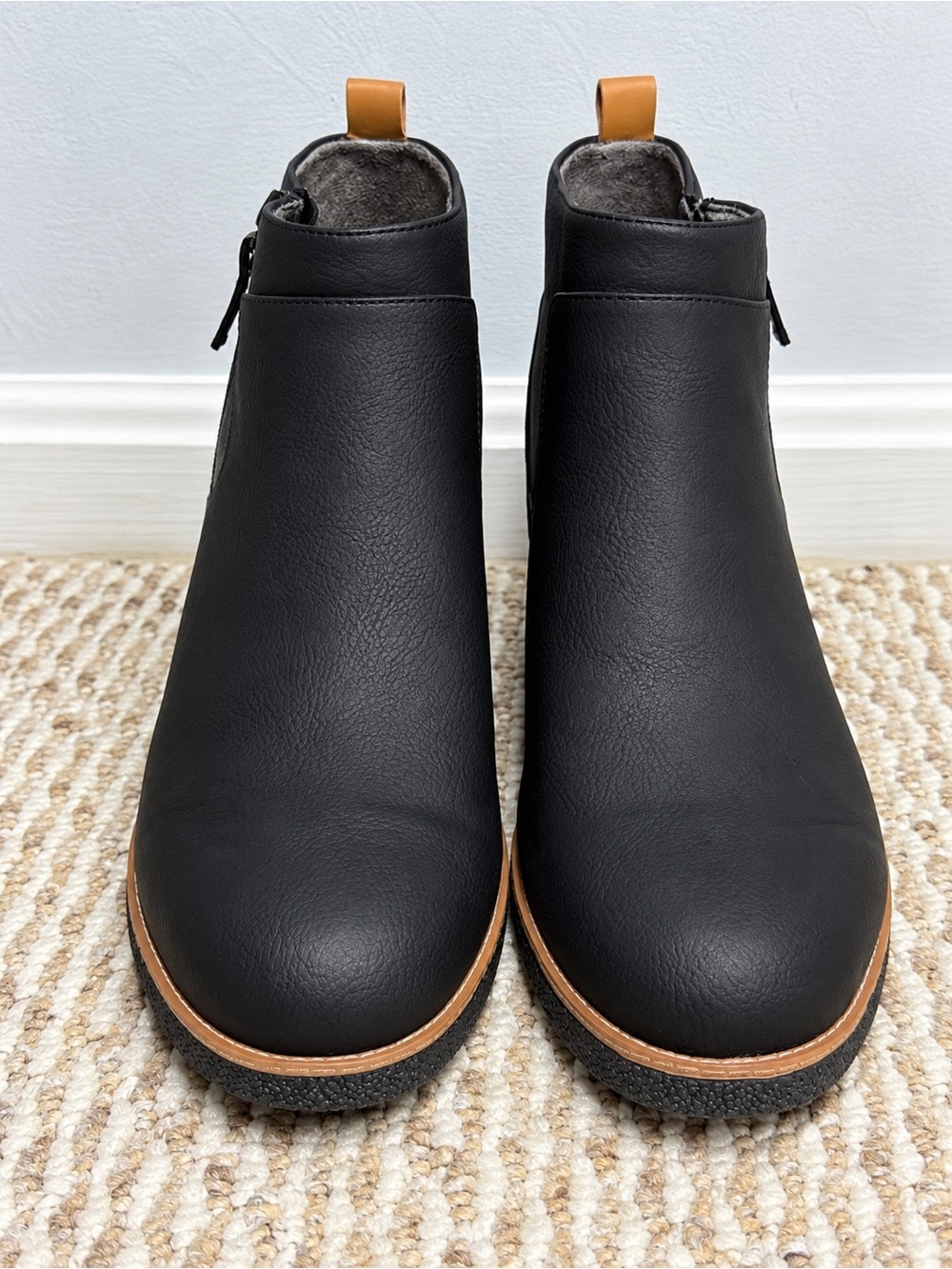 Dr. Scholl’s Black Ankle Boots Chunky Block Heel Side Zip Women’s 9 - Picture 2 of 7
